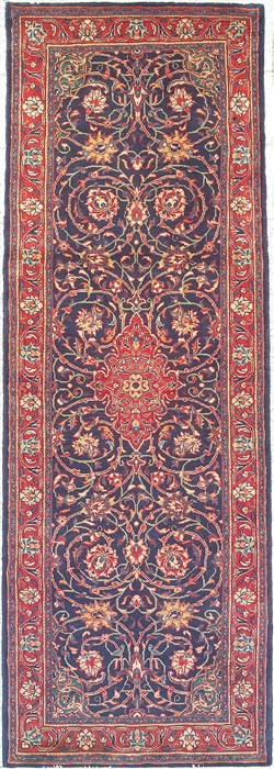 Sarouk Red Runner Hand Knotted 37 X 103  Area Rug 100-14757 Image 0