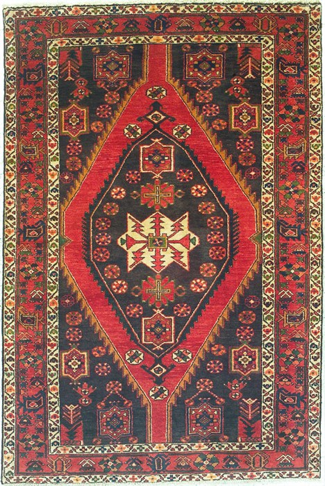 Shahsavan Green Hand Knotted 45 X 67  Area Rug 100-14759 Image 0