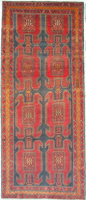Ardebil Red Runner Hand Knotted 44 X 101  Area Rug 100-14763 Image 0