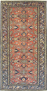Malayer Red Runner Hand Knotted 4'11" X 9'7"  Area Rug 100-14783