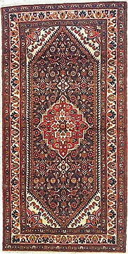 Mahi Beige Runner Hand Knotted 3'4" X 6'8"  Area Rug 100-14800