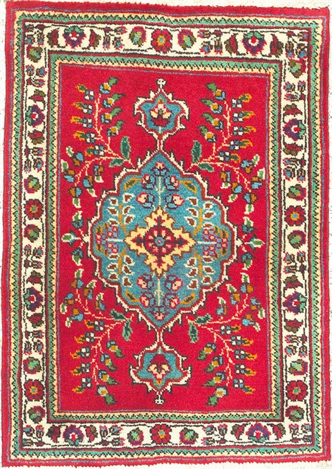 Tabriz Green Hand Knotted 24 X 33  Area Rug 100-14803 Image 0