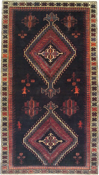 Koliai Black Hand Knotted 47 X 81 Area Rug 100-14816 Image 0
