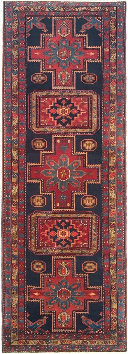 Ardebil Blue Runner Hand Knotted 38 X 102  Area Rug 100-14817 Image 0