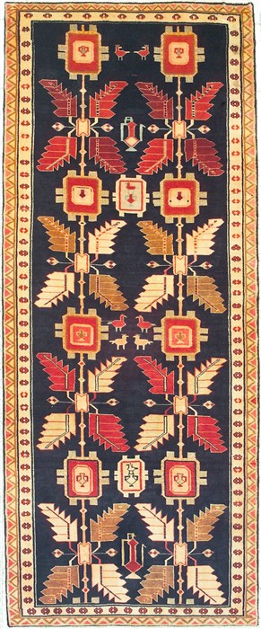 Ardebil Beige Runner Hand Knotted 39 X 91  Area Rug 100-14818 Image 0