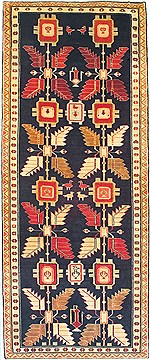 Ardebil Beige Runner Hand Knotted 3'9" X 9'1"  Area Rug 100-14818