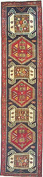 Ardebil Red Runner Hand Knotted 2'10" X 11'8"  Area Rug 100-14826