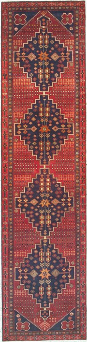 Ardebil Red Runner Hand Knotted 33 X 128  Area Rug 100-14827 Image 0