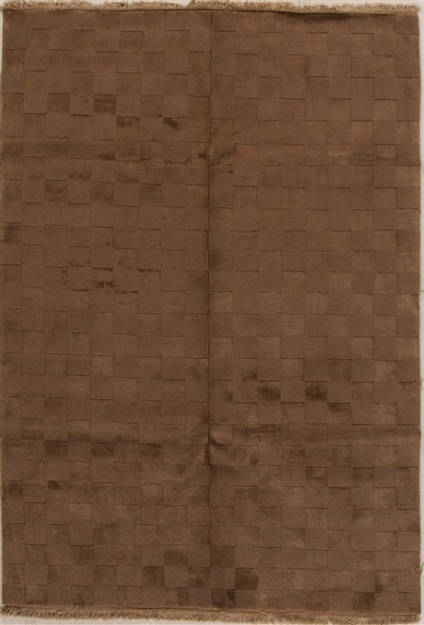 Indo-Nepal Brown Hand Knotted 60 X 89 Area Rug 100-14920 Image 0
