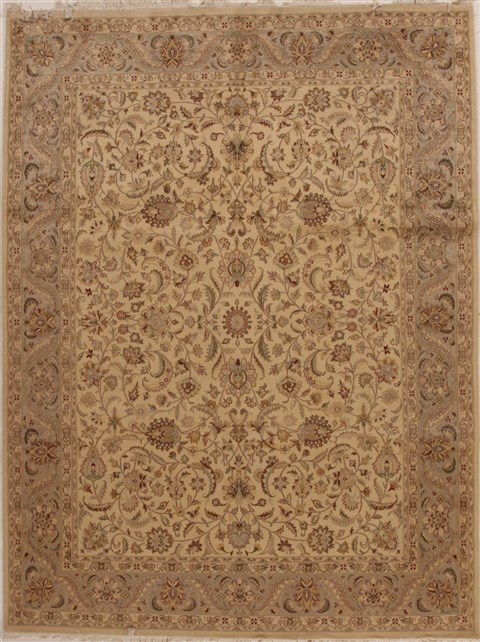 Pak-Persian Beige Hand Knotted 710 X 106  Area Rug 100-14929 Image 0