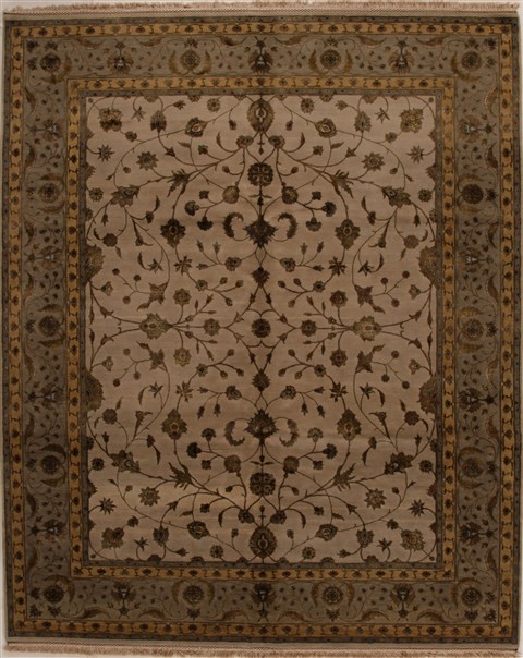 Jaipur Beige Hand Knotted 82 X 911 Area Rug 100-14930 Image 0