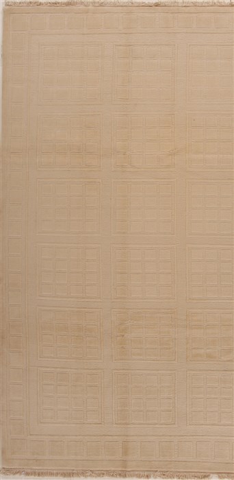 Indo-Nepal Beige Hand Knotted 81 X 118  Area Rug 100-14932 Image 0