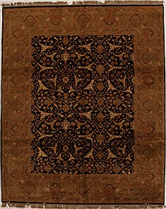 Jaipur Black Hand Knotted 8'1" X 10'0"  Area Rug 100-14933