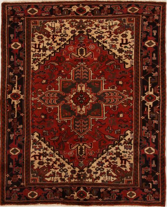 Heriz Red Hand Knotted 52 X 68 Area Rug 100-14944 Image 0