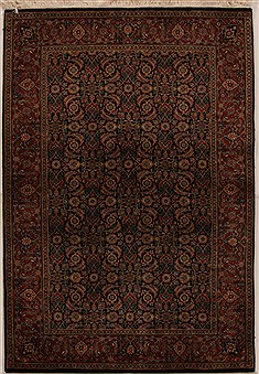 Indian Herati Blue Rectangle 4x6 ft Wool Carpet 14949