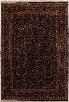 Indian Herati Blue Rectangle 6x9 ft Wool Carpet 14950