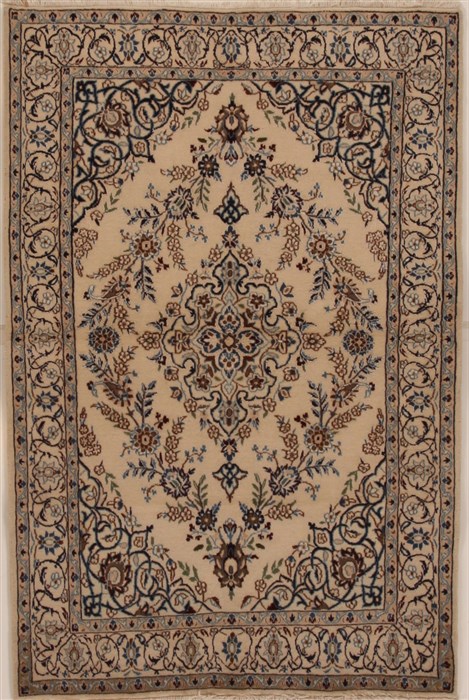 Nain Beige Hand Knotted 39 X 59 Area Rug 100-14958 Image 0