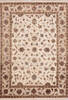 Jaipur White Hand Knotted 50 X 73  Area Rug 905-140001 Thumb 0