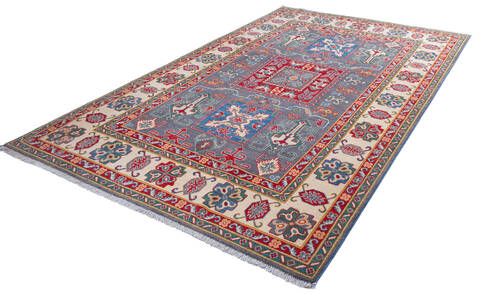 Kazak Grey Hand Knotted 66 X 910 Area Rug 700-140003 Image 2