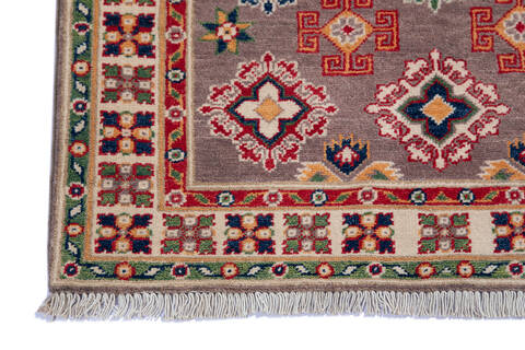 Kazak Purple Hand Knotted 34 X 411 Area Rug 700-140004 Image 3