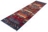 Chobi Multicolor Runner Hand Knotted 28 X 910  Area Rug 700-140006 Thumb 2