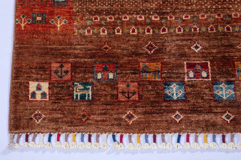 Chobi Multicolor Runner Hand Knotted 29 X 711 Area Rug 700-140007 Image 5