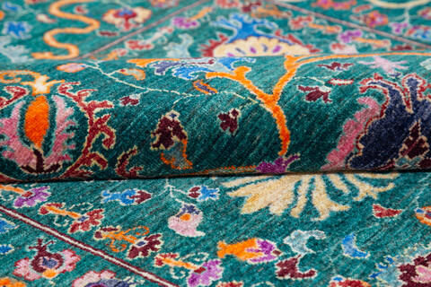 Chobi Green Hand Knotted 50 X 64 Area Rug 700-140011 Image 5