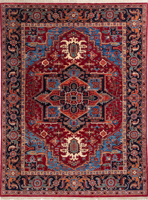 Chobi Red Hand Knotted 81 X 109 Area Rug 700-140014 Image 0