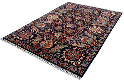 Chobi Black Hand Knotted 510 X 710 Area Rug 700-140015 Image 2