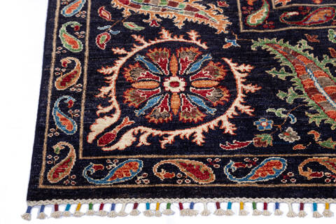 Chobi Black Hand Knotted 510 X 710 Area Rug 700-140015 Image 4