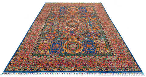 Chobi Blue Hand Knotted 68 X 910 Area Rug 700-140016 Image 1