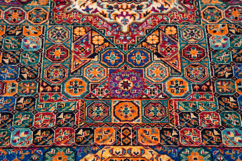 Chobi Blue Hand Knotted 68 X 910 Area Rug 700-140016 Image 3