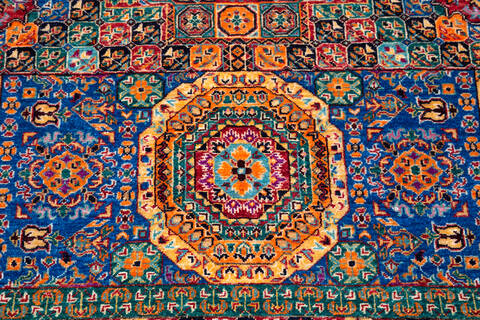 Chobi Blue Hand Knotted 68 X 910 Area Rug 700-140016 Image 4