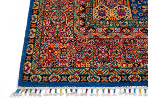 Chobi Blue Hand Knotted 68 X 910 Area Rug 700-140016 Image 5