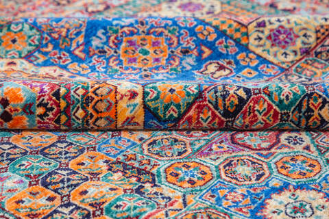 Chobi Blue Hand Knotted 68 X 910 Area Rug 700-140016 Image 8