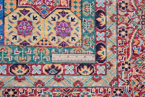 Chobi Blue Hand Knotted 68 X 910 Area Rug 700-140016 Image 9