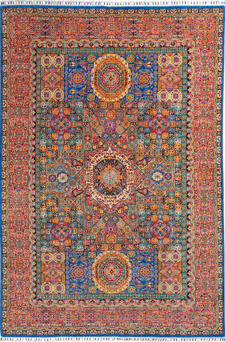 Chobi Blue Hand Knotted 68 X 910 Area Rug 700-140016 Image 0