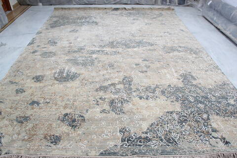 Jaipur Beige Hand Knotted 90 X 120 Area Rug 905-140019 Image 1