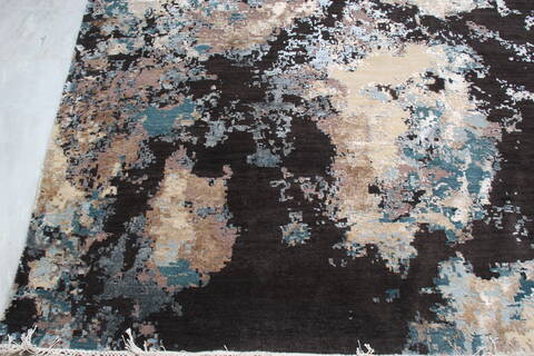 Jaipur Black Hand Knotted 81 X 103 Area Rug 905-140023 Image 2