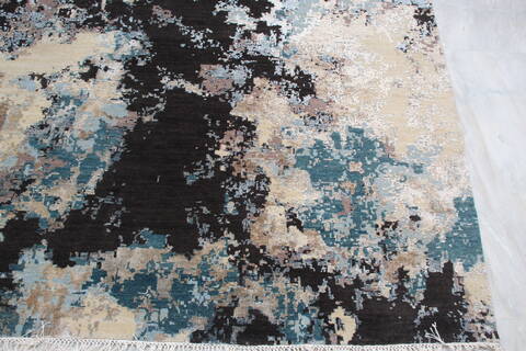 Jaipur Black Hand Knotted 81 X 103 Area Rug 905-140023 Image 3