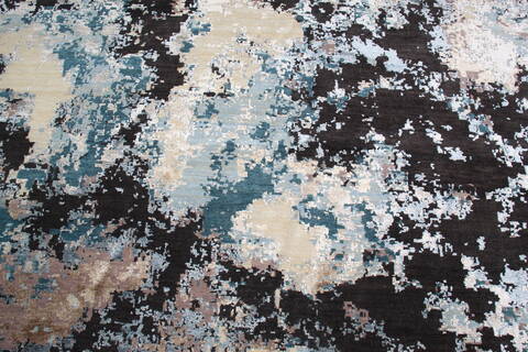 Jaipur Black Hand Knotted 81 X 103 Area Rug 905-140023 Image 4