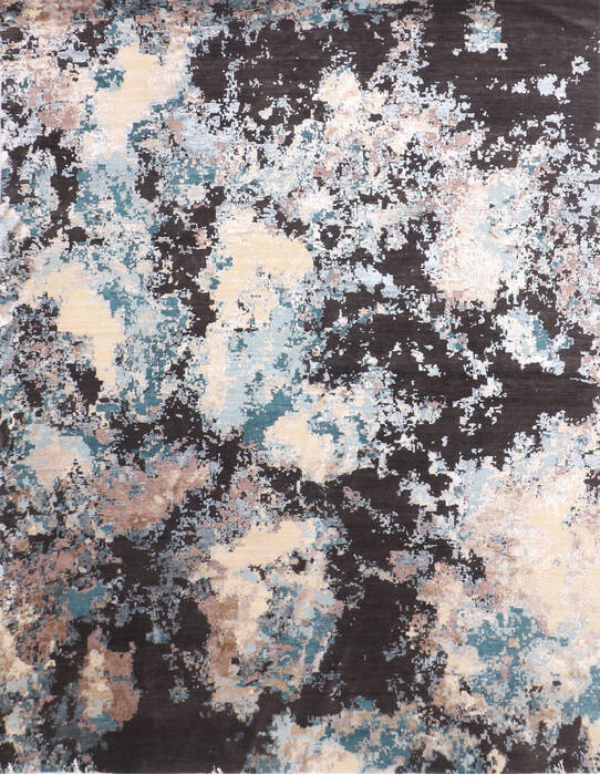 Jaipur Black Hand Knotted 81 X 103 Area Rug 905-140023 Image 0