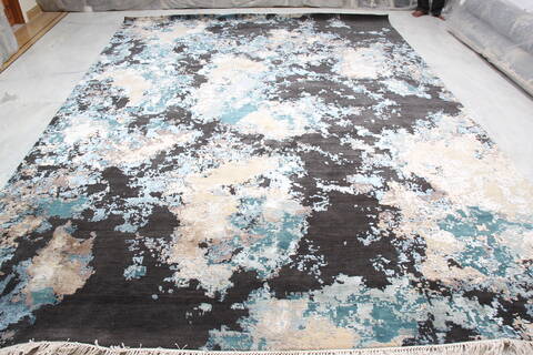 Jaipur Black Hand Knotted 90 X 125 Area Rug 905-140024 Image 1