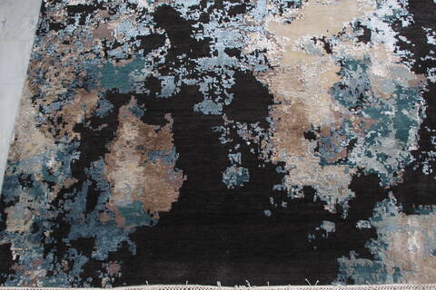 Jaipur Black Hand Knotted 90 X 125 Area Rug 905-140024 Image 2