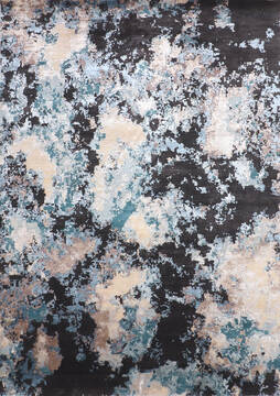 Jaipur Black Hand Knotted 9'0" X 12'5"  Area Rug 905-140024