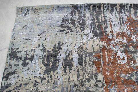 Jaipur Grey Hand Knotted 80 X 911 Area Rug 905-140027 Image 5