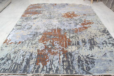 Jaipur Grey Hand Knotted 80 X 911 Area Rug 905-140027 Image 9