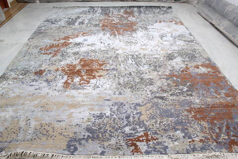 Jaipur Grey Hand Knotted 90 X 122 Area Rug 905-140028 Image 1