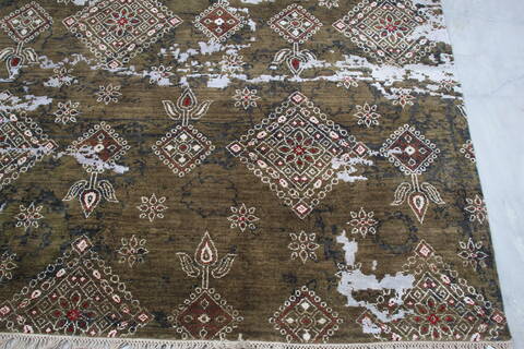 Jaipur Brown Hand Knotted 91 X 122 Area Rug 905-140033 Image 3