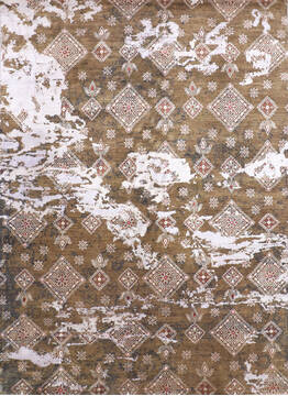 Jaipur Brown Hand Knotted 9'1" X 12'2"  Area Rug 905-140033